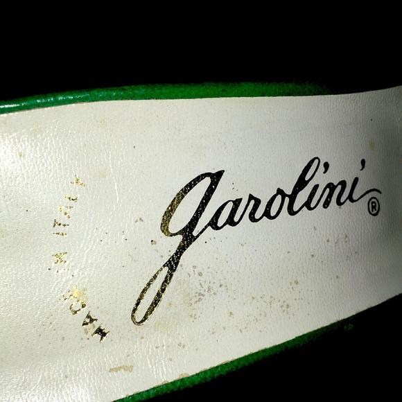 VTG 80’s GAROLINI LIME LEATHER STILETTO SANDAL SZ 7.0M Italy - Picture 8 of 8